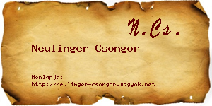 Neulinger Csongor névjegykártya